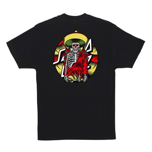SANTA CRUZ Guzman Dining Dot S/S Heavyweight T-Shirt Black Med Mens