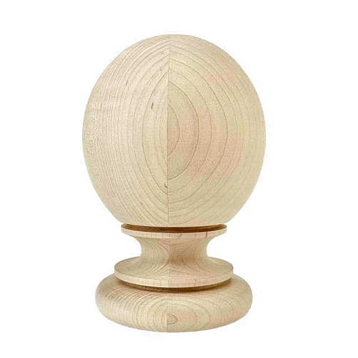 H Highland Manor Wood Products LLC Highland Manor Wood Products Small Kline Ball Finial - 5 1/2
