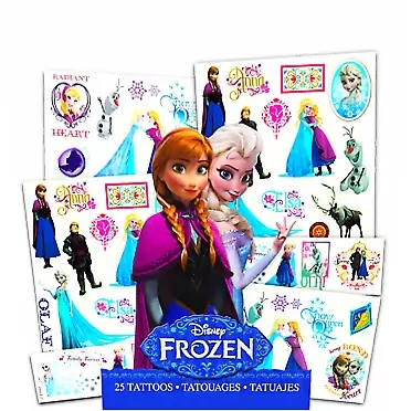 Disney Frozen 25 Tattoos (Includes Princess Anna, Queen Elsa, Olaf, Kristoff and Sven) By Disney