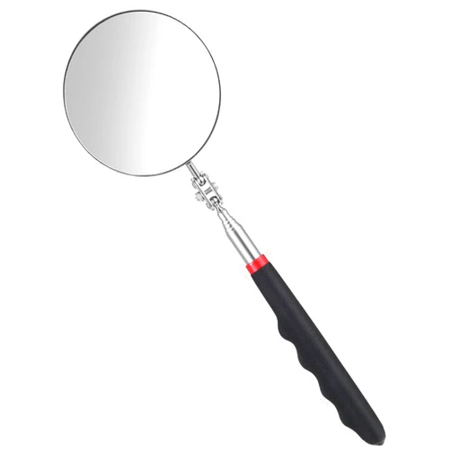 GEEHUA Telescoping Inspection Mirror, 360 Rotation Flexible Inspection Mirror Circular Inspection Mirror with Retractable Handle Round Inspection Mirrors for Checking Vehicle Condition(Dia-3 Inch)