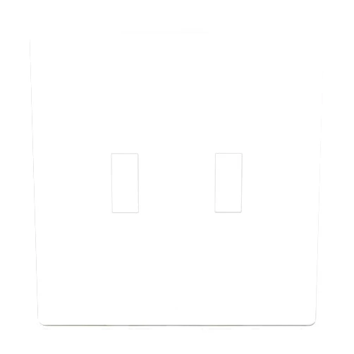 ENERLITES Screwless Double Toggle Switch Wall Plate, Child Safe Dual Light Switch Cover, Standard Size 2-Gang 4.68