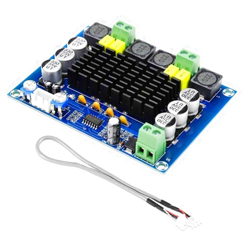 FBHDZVV Audio Amplifier TPA3116D2 Dual Channel Digital Power Board XH-M543, DC12-26V 2x120W DIY Module High Power Stereo Amp Board for Car Vehicle Computer Speaker DIY Home Theater Audio System