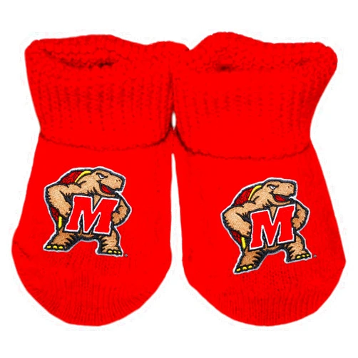 Creative Knitwear University of Maryland Terps Newborn Baby Bootie Sock