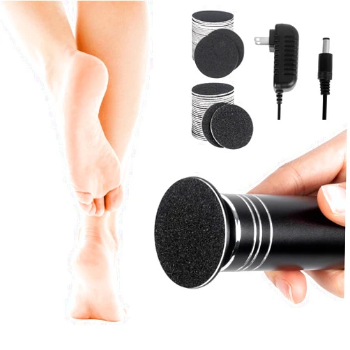 Ranrose Electric Foot Scrubber Dead Skin - Professional Electric Foot Callus Remover Adjustable Speed Plug-in Foot File with 60PCS Replacement Sandpaper Disk