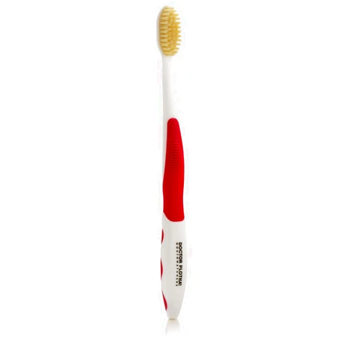 MOUTHWATCHERS Soft Flossing Manual Toothbrush for Adults, Red, Ultra Clean, Good for Sensitive Teeth and Gums, By Dr. Plotka's
