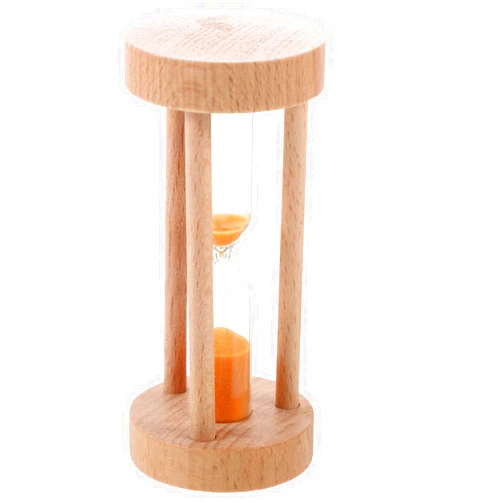 COLLBATH Modern Style 3-Minute Sand Clock Wooden Hourglass for Cooking Games Exercise and Unique Office/Room Decor