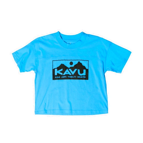 KAVU Malin Short Sleeve T Shirt Colorful Crop Top