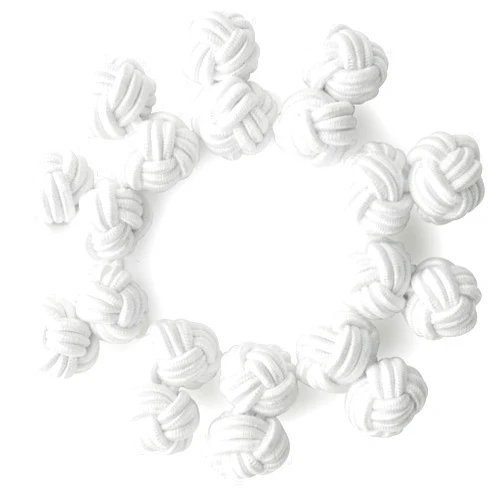 HONEY BEAR Silk Knot Fabric Cufflinks 5 Pairs Set for Mens/Womens Shirt Gift