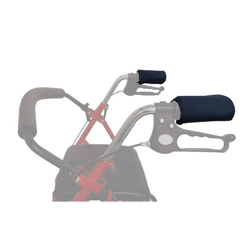 Crutcheze Rollator Walker Handle Wrap Cushions – Secure Fit Hook & Loop Closure for Wide or Winged Ergonomic Handles – 3/8” Padded Grip Covers – Washable – Designed in USA