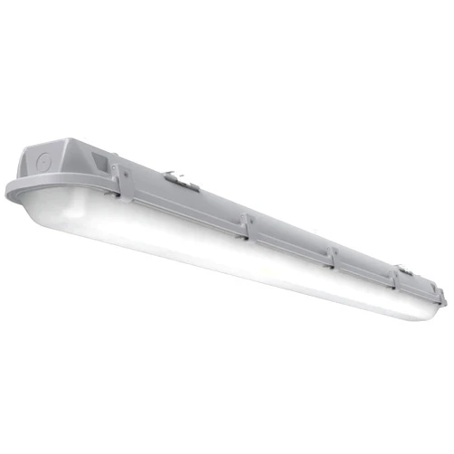 Lithonia Lighting LED Waterproof Light, Contractor Select Vapor Tight LED Strip Light, MVOLT, 3106-4946 Adjustable Lumens, Switchable Color Temperature 3500K/4000K/5000K, 4-Foot, Matte White