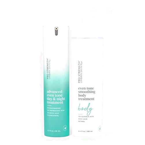 Urban Skin Rx Pro Strength Duo | Includes Face & Body Treatment, Helps Reduce Appearance of Spots & Evens Skin Tone, Skincare for Radiant, Smooth Complexion, Brightening & Anti-Aging Treatment