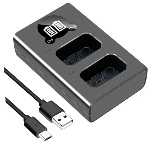 SKOWER NP-FW50 Battery Charger, LCD Dual Charger Compatible with Sony Alpha A6000 A6400 A6100 A6300 A6500 A5100 A5000 A3000 A7 A7II A7R A7RII A7R2 A7S A7SII A7S2 A55 RX10 RX10II ZV-E10 NEX 3/5/7 SLT-A