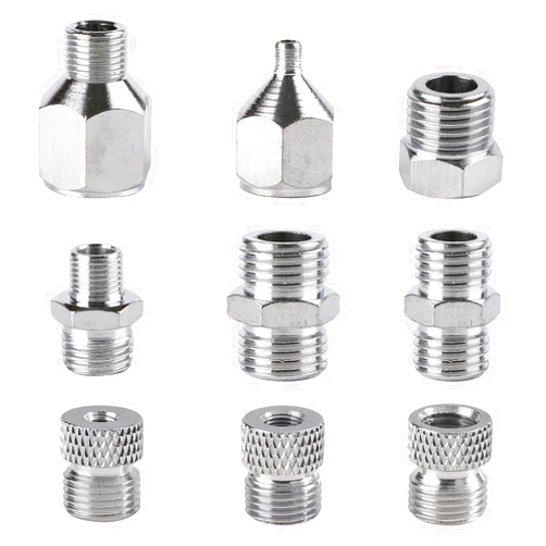 SAGUD 9pcs Airbrush Adapter Set Air Brush Fitting Connector Kit Airbrush Accessories for Mini Air Compressor and Air Hose Supplies