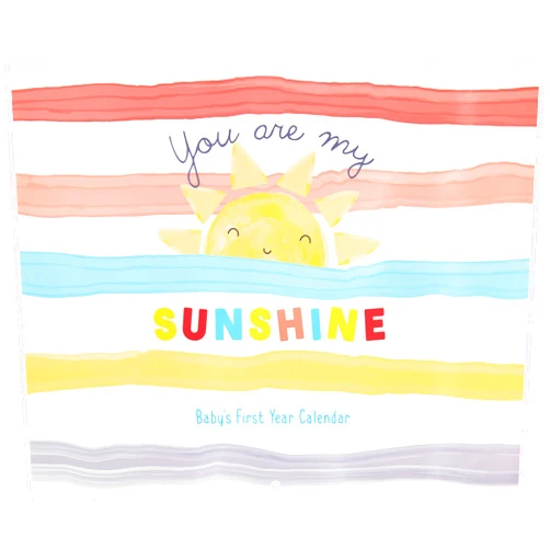 C.R. Gibson BA3-24545 You are My Sunshine Gender Neutral Baby's First Year Keepsake Calendar, 11