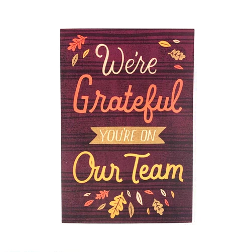 Hallmark Business Connections Hallmark Business (25 Pack) Thanksgiving Cards with Envelopes (Grateful on Team) for Employees and Staff