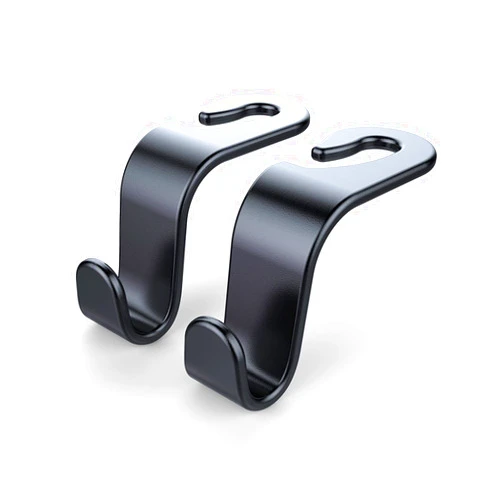 HELVAK WEIYICHUANG Car Headrest Hook，Car seat Hook,CarAccessory,Car Back Seat Headrest Hanger,Universal Vehicle Storage Organizer(Black) (4)