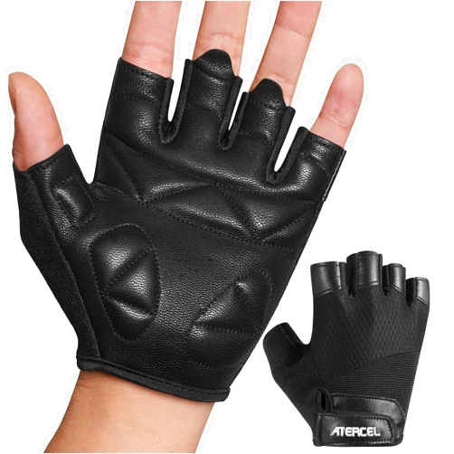 ATERCEL Premium Leather Workout Gloves, Ideal for Men and Women, Suitable for Weightlifting, Gym, Cycling