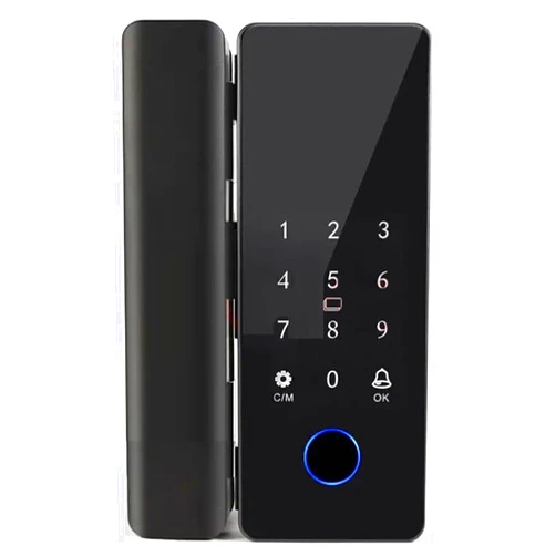 LeadwayTek Smart Glass Door Lock (KB170A, Lock Automatically, 5 Ways Unlock, Without Screen., Fingerprint and Remote Control