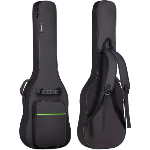 CAHAYA Electric Guitar Bag Gig Bag 0.3in Thick Padding Backpack Soft Electric Guitar Case Green CY0293