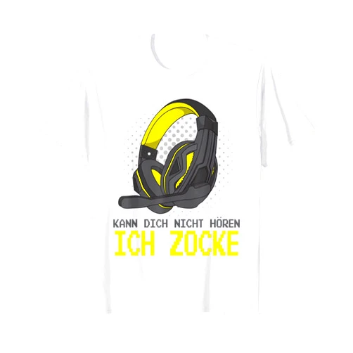 Zocker gaming Spaß mit Gamer Headset zocken Kann dich nicht hören, ich zocke Gamer Headset Saying T-Shirt