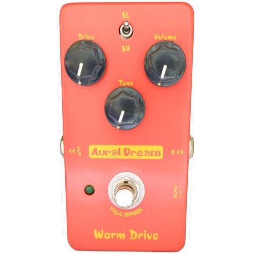 Aural Dream Warm Drive Guitar Effect Pedal includes Low-gain Blues for 2 Overdrive modes,True Bypass