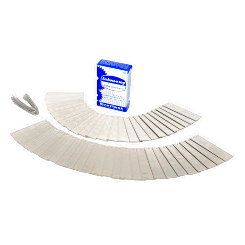 Emboss-O-Tag Double Sided Write On Metal Labels for Outdoor, Gardening, and High Durability Applications; Aluminum Plant Tags with 6 Inch Wires (Pack of 50)