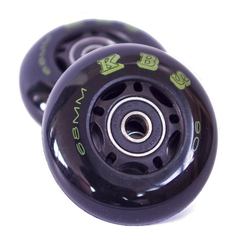 Knot Board Sports Ripstik Wheels by KBS - Razor Ripsurf Performance Caster Board Replacement 68mm 76mm 80mm 90a with ABEC 7 Speed Bearings 2 Pack Set of Two Ripstick Luggage Scooter Inline B&Y 68MM 68MM