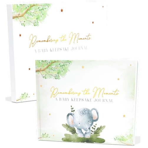 DreamCoveCreation Gender-Neutral Memory Book, A Baby Keepsake Journal, Cherish every milestone effortlessly. First 5 years Baby Photo album Scrapbook