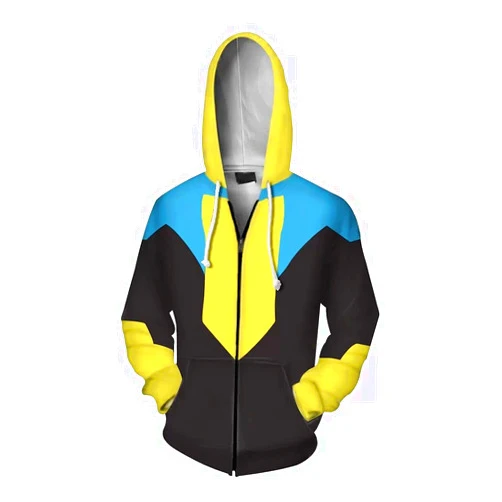 LILLIWEEN Atom Eve Cosplay Costume Omni-Man Pullover Hoodie 3D Printed Sweatshirts Halloween Cosplay Jacket Unisex Zipper Medium