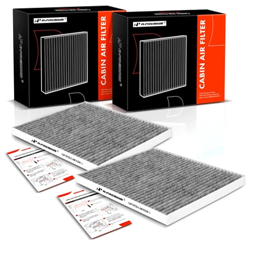 A-Premium 2-PC Cabin Air Filter with Activated Carbon Compatible with Kia Spectra 2004-2009, Spectra5 2005-2009, Borrego 2009-2011, Replace# 971332F010