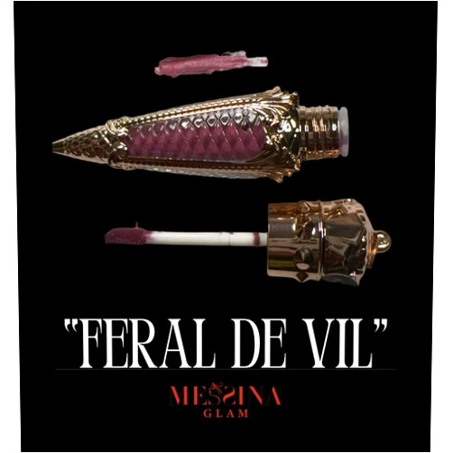MESSINA GLAM Lip Gloss - Rich Shade, Long-lasting, Moisturizing, and High Shine Finish, Lip Gloss for Women & Girls, Cruelty-Free and Non-Fading - (Feral De Vil)