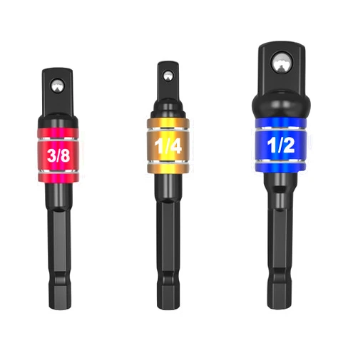 MAEXUS Impact Grade Socket Adapter Extension Set Turns Power Drill Into High Speed Nut Driver, 1/4