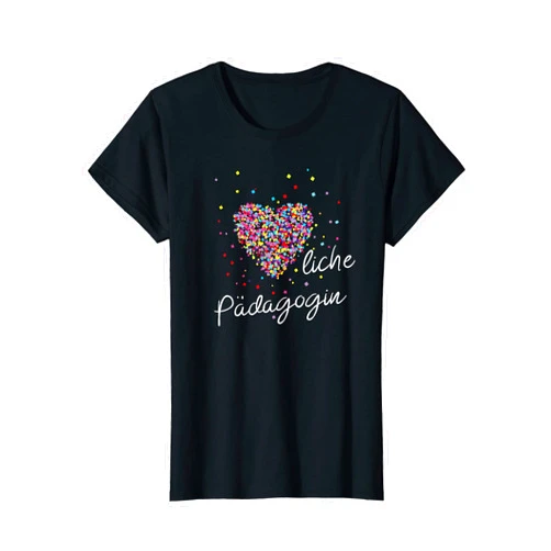 Pädagogin Mit Herz Erzieherin Kiga Kita Geschenk Womens Warm Educational Nursery Gift T-Shirt