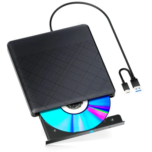Aelrsoch External CD Drive Portable Drive USB3.0 Portable Drive Can Read DVD/CD is Suitable High Speed Data Transfer for Laptop/Desktops Windows xp /7/8.1/10