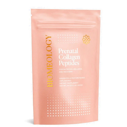 Biomeology Prenatal Collagen Peptides - Grass-Fed Collagen Protein, with Glycine & Amino Acids for Pregnancy & Postpartum - Help Digestion, Immune Health, Pelvic Floor, & Postpartum Recovery (16 oz.)