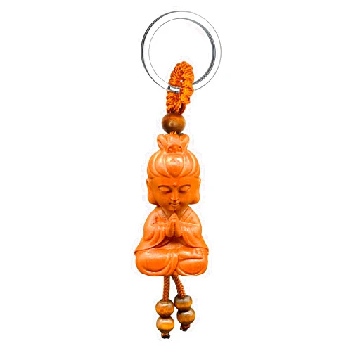 FAZOVIN Feng Shui Sakyamuni/Guanyin/Laughing Buddha Statue Keychain Vehicle Keys' Ring Amulet