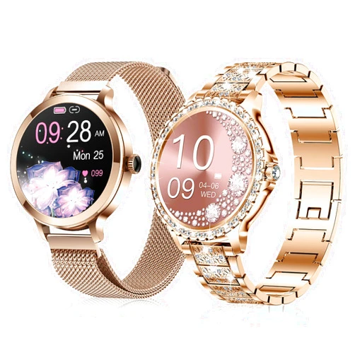 GADIXY Round Smart Watches for Women Rose Gold