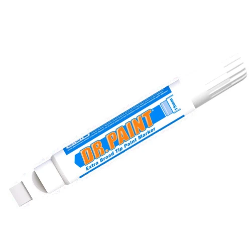 U-Mark DR. PAINT Extra Large Paint Marker, 15 mm Tip, White (Pack of 6) 10885