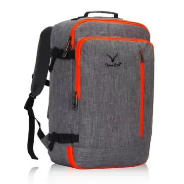 Hynes Eagle 38L Flight Approved Weekender Carry on Backpack Orange Grey Single Backpack