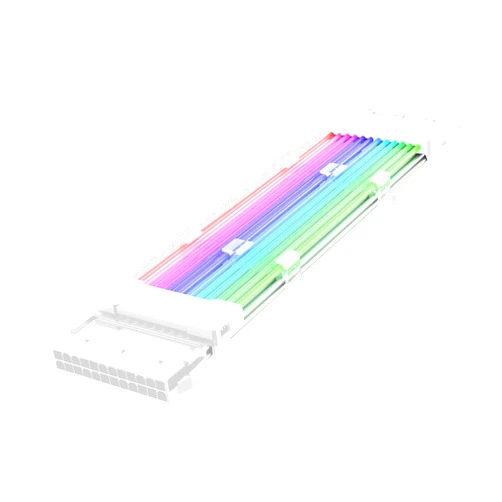 LAMPTTI Addressable RGB Power Extension Cable, 24 Pin/2x8Pin/3x8Pin ATX RGB Cable, RGB ARGB Extension Cable, PC Internal Components for Motherboard Connector
