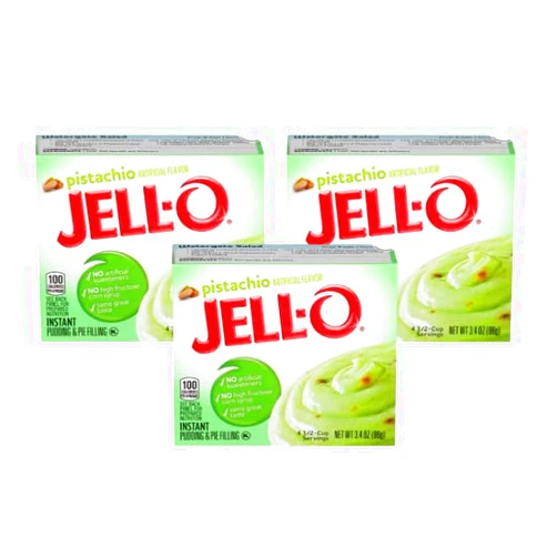 Exit 28 Bargains Jell-O Pistachio Instant Pudding & Pie Filling 3.4 oz Pack of 3 (Total of 10.2 oz) Jello w/Exit 28 Bargains Sticker