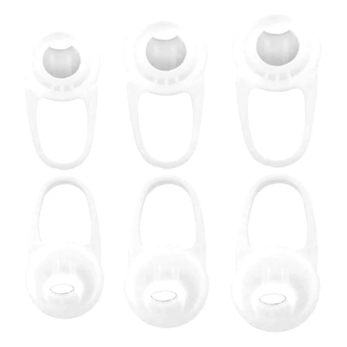 D & K Exclusives Soft Silicone Ear Gel Covers 3 Pairs Rubber Tips Arch Support Small/Medium/Large Bluetooth Earbud Earphone Accessories - Clear