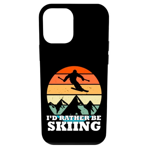 Skiing Ski Apres Skitour and Skitouring Gift Co iPhone 12 mini I'd rather be Skiing - Freeriding Design Skier Ski Mountain Case