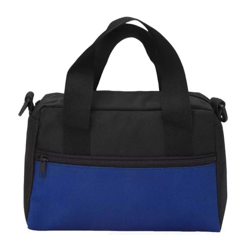 BLIRITEL 12 Inch Wide Mouth Tool Bag, Oxford Tool Tote Bag for Men, Large Capacity Handbag for Electricians, Multi-function Tool Organizer Pouch Storage Wrenches Pliers (Black/Blue -12 Inch)
