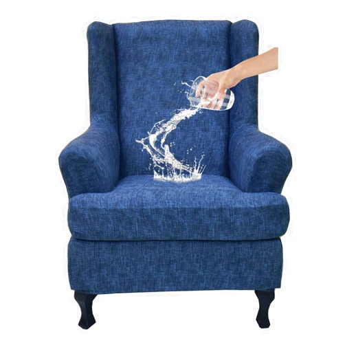 KRFOONN Waterproof Wingback Chair Slipcover 2-Piece Stretch Wing Chair Covers Printed Wingback Armchair Slipcover Soft Sofa Covers Furniture Protector Chair Covers for Living Room Armchair, B10