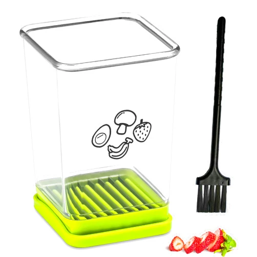 FOLENCER Strawberry Slicer, Upgraded Fruit Cup Slicer with Push Plate, Fruit & Strawberry Cutter for Quickly Making Fruit Vegetable Salad, Integrated Blade Design, Enssential Kitchen Gadget.
