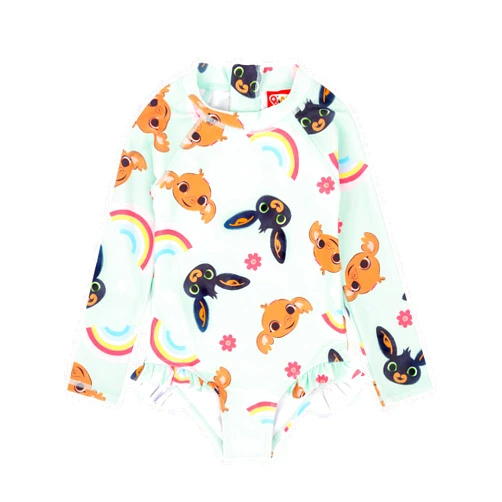 Bing Bunny Swimsuit Girls Children Toddlers Blue Sula Frill Swimming Costume