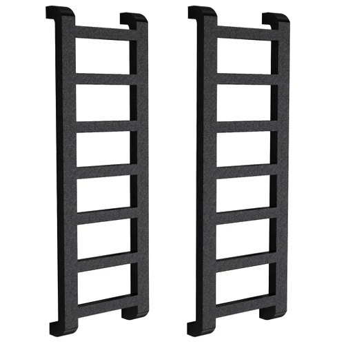 URSOQ Widdle Wadder Ladder, Mini 3D Print 8 Inches Decorative Ladder Mount to Metal Surfaces with Four Corners Magnets, Fashion Decoration Ladder Suitable for Refrigerators, Cars, Etc - (2 PCS Black)
