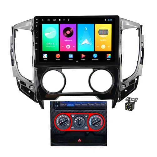 Charmstep Android 11 Car Radio Stereo for Mitsubishi L200 2015-2019, 9 Inch Touch Screen Multimedia Player Audio Video with GPS Navigation Carplay USB Bluetooth AM/FM WiFi 4G SWC