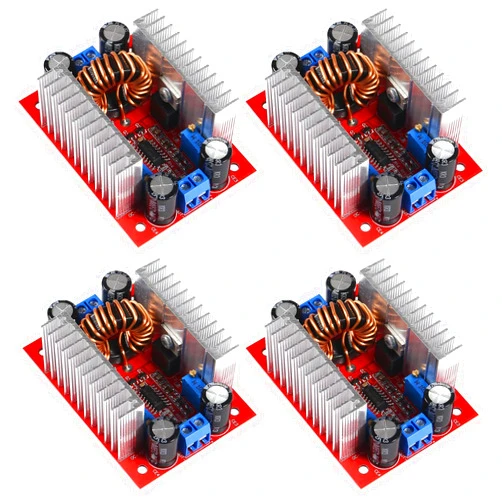 XIITIA 4pcs DC 400W 15A Step-up Boost Converter Constant Current Power Supply LED Driver DC8.5V-50V to DC10V-60V Voltage Charger Step Up Module for Electric Equipment